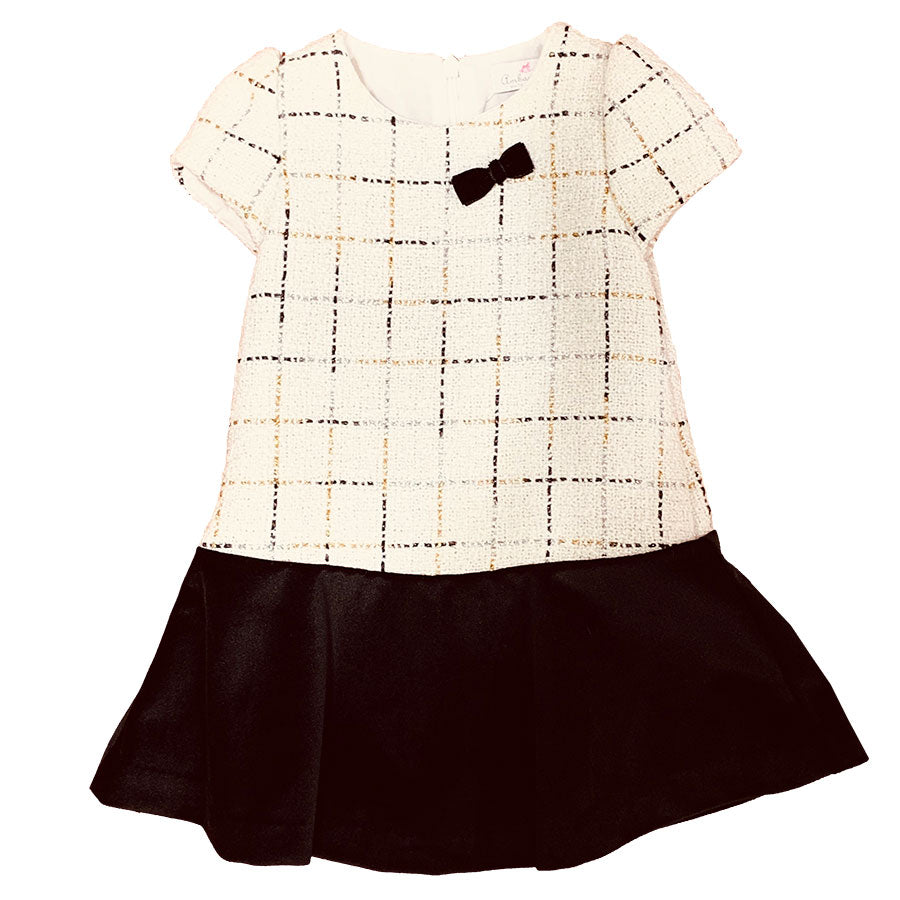 
  Kleid aus der Ambarabà Girl's Clothing Linie mit kurzen Ärmeln und Reißverschluss
  hinter. 

...