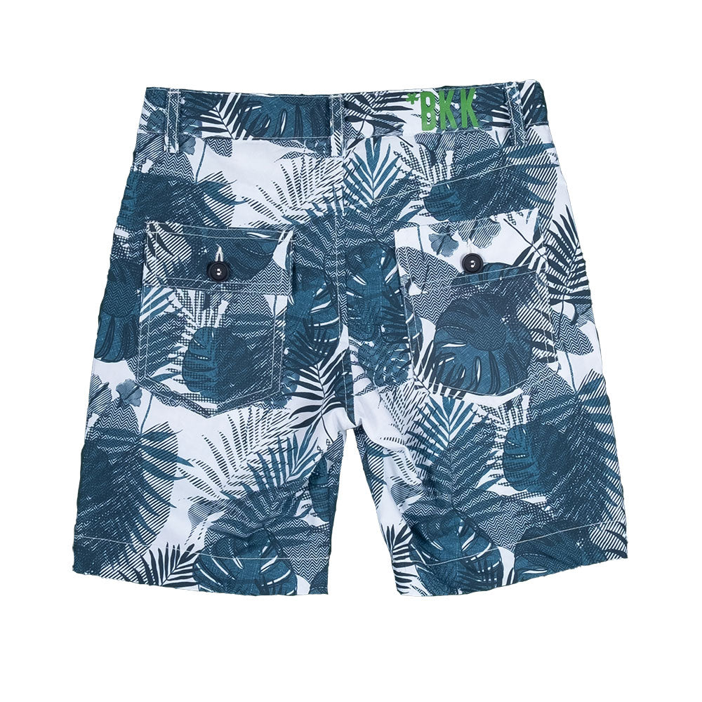 
  Bermuda der Kinderbekleidungslinie Bikkembergs mit verstellbarem Taillenbund
  und tropischem ...