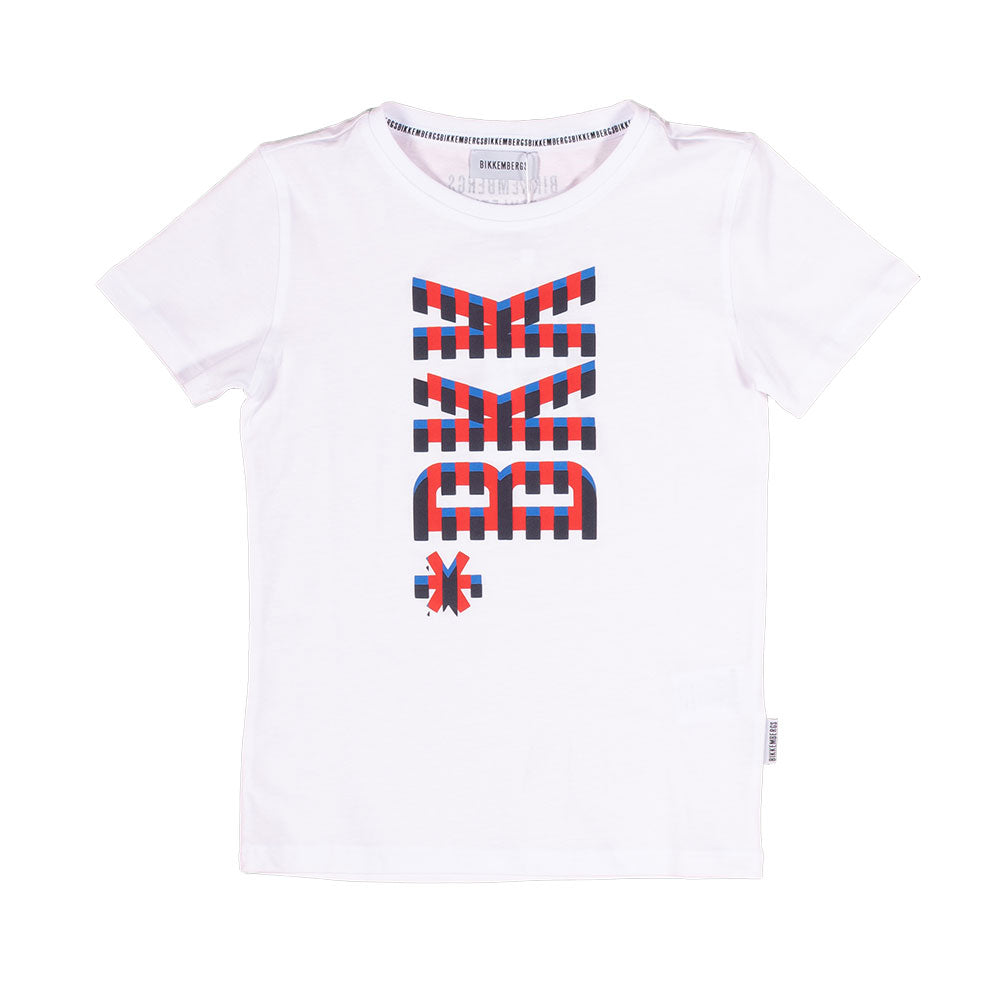 
T-Shirt aus der Bikkembergs-Kinderkollektion, mit mehrfarbigem Druck auf der Vorderseite und auf...