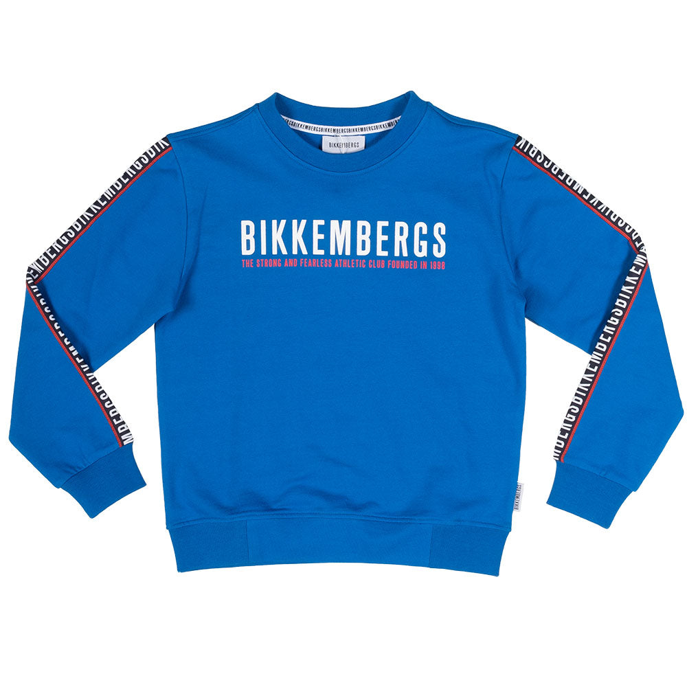 
Sweatshirt aus der Kinderbekleidungslinie Bikkembergs, mit Stoffapplikationen an den Ärmeln und ...