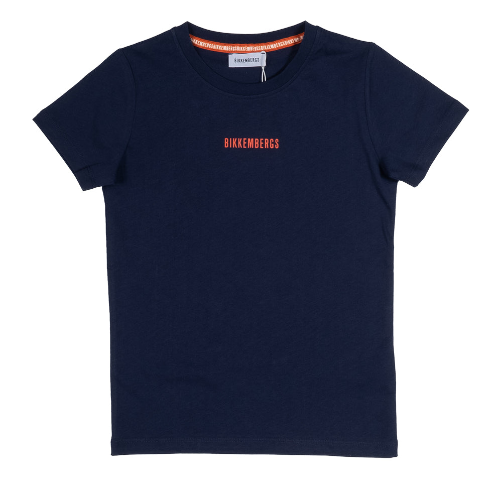 T-Shirt aus der Bikkembergs Kids' Clothing Line, mit Logo auf der Vorderseite und kontrastfarbige...