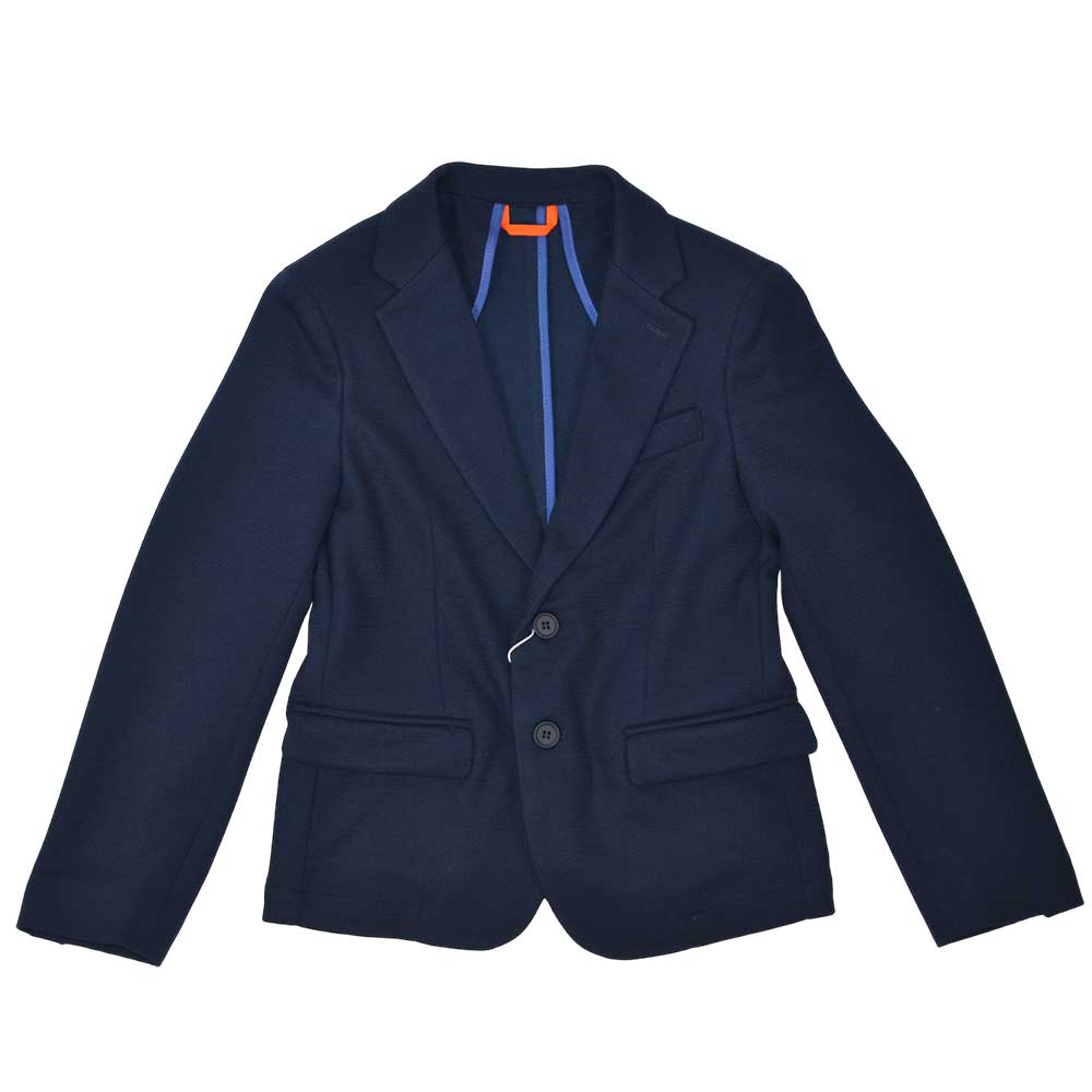 
Elegante Jacke aus der Bikkembergs-Kinderkollektion, mit Brusttasche und Clutch. Modell mit zwei...