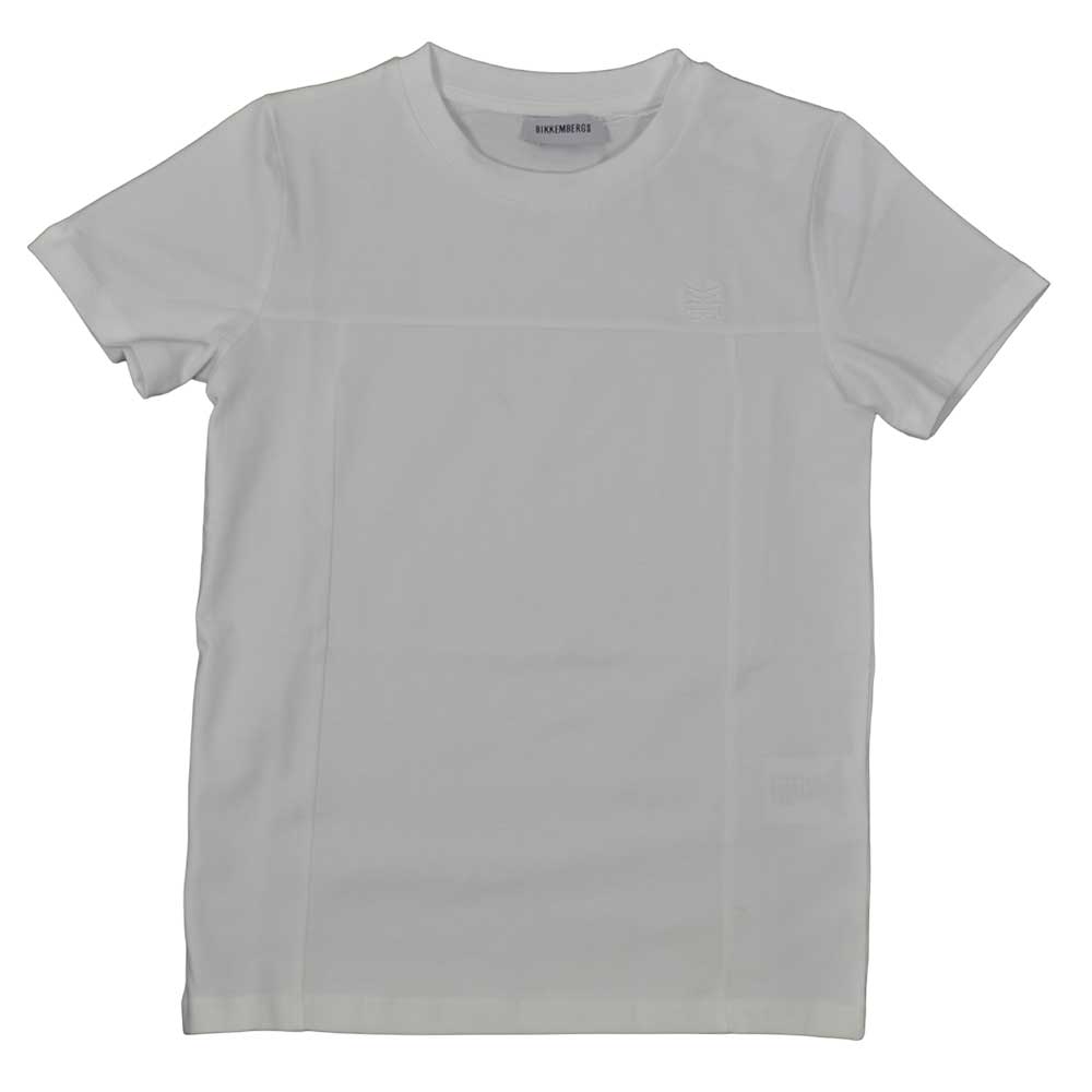 T-Shirt der Bikkembergs Kinderbekleidungslinie, kurzärmelig und einfarbig.
Zusammensetzung: 100%CO