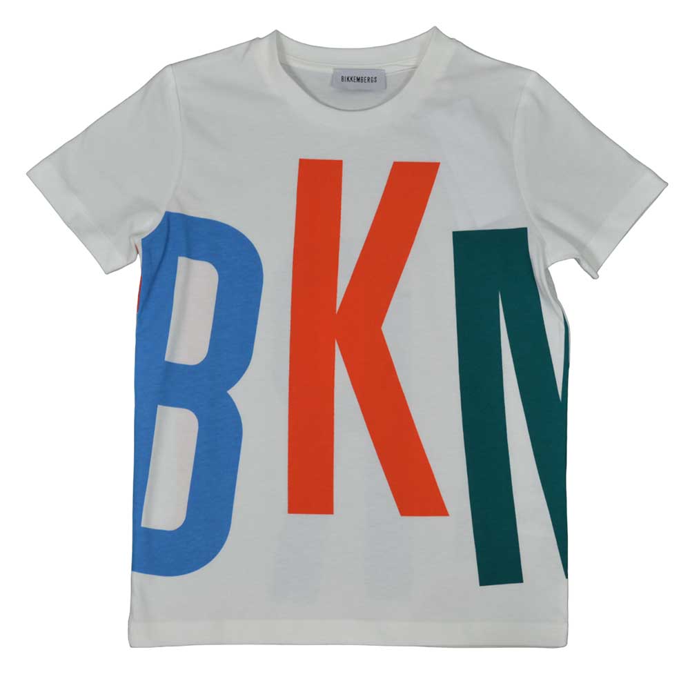 T-Shirt der Bikkembergs Kids' Clothing Line, mit aufgedrucktem Logo in fluoreszierenden Farben au...