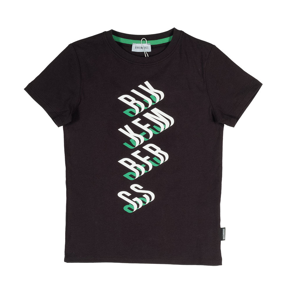 
T-Shirt aus der Bikkembergs Kids' Clothing Line mit kurzen Ärmeln und Logodruck auf der Vorderse...