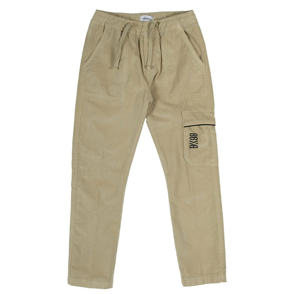 
Gerade geschnittene Hose aus der Kinderbekleidungs-Linie von Bikkembergs, aus Cordstoff, mit sei...