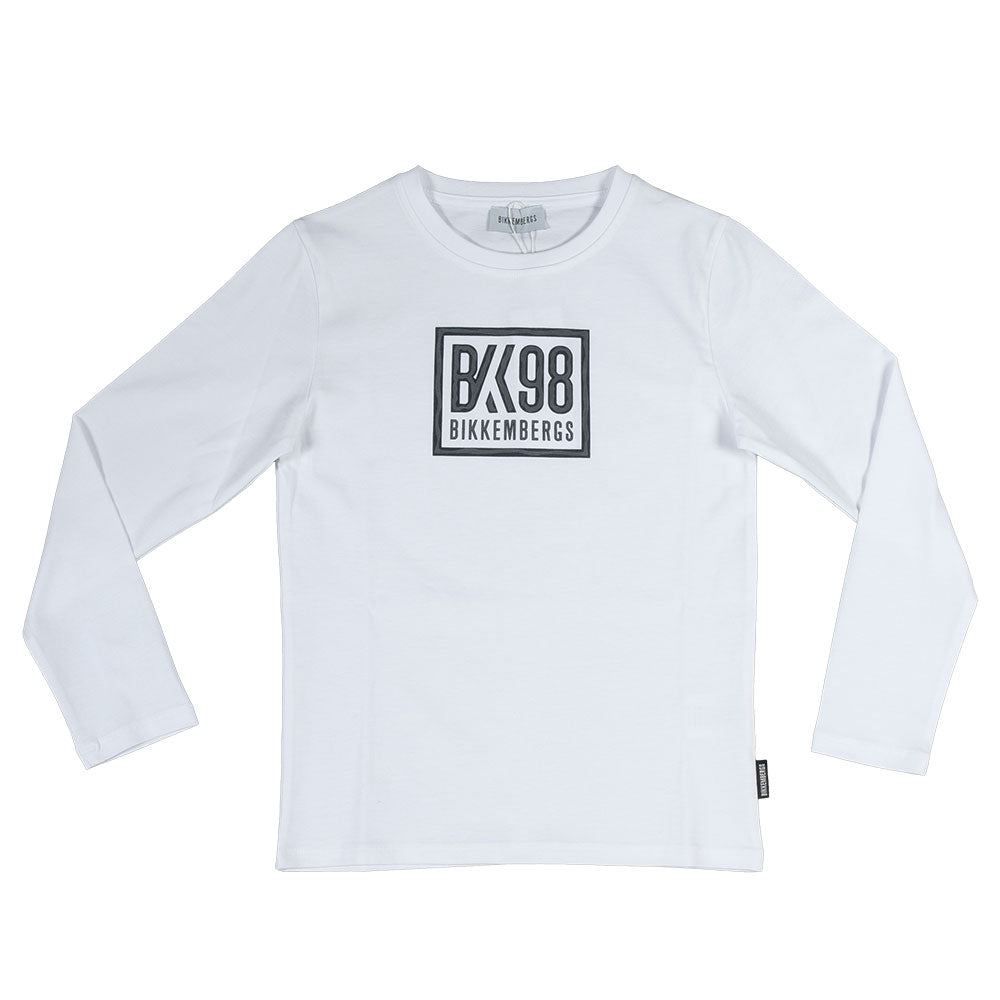 
T-Shirt der Bikkembergs Kids' Clothing Line, langärmlig und mit großem Logo auf der Vorderseite....