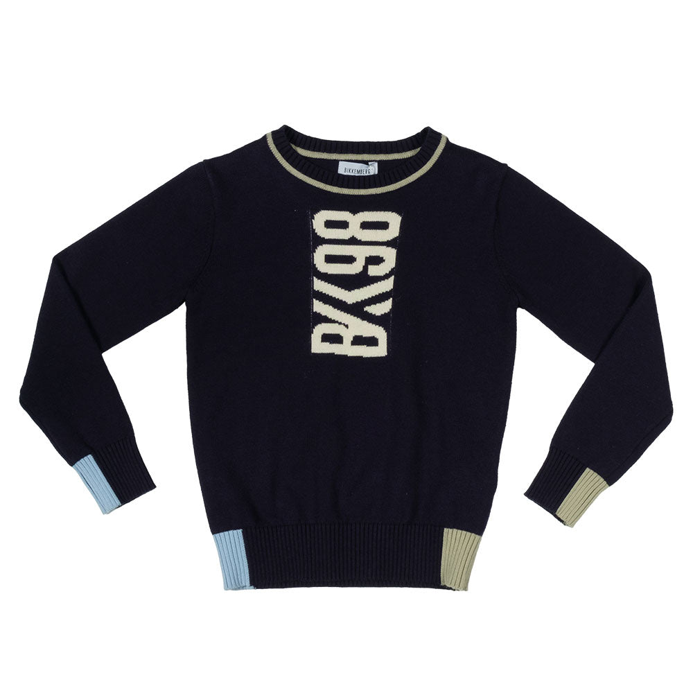 
Pullover aus der Bikkembergs-Kinderbekleidungslinie, mit Logo auf der Vorderseite und kontrastfa...