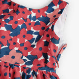 Satinblumenkleid für Neugeborene