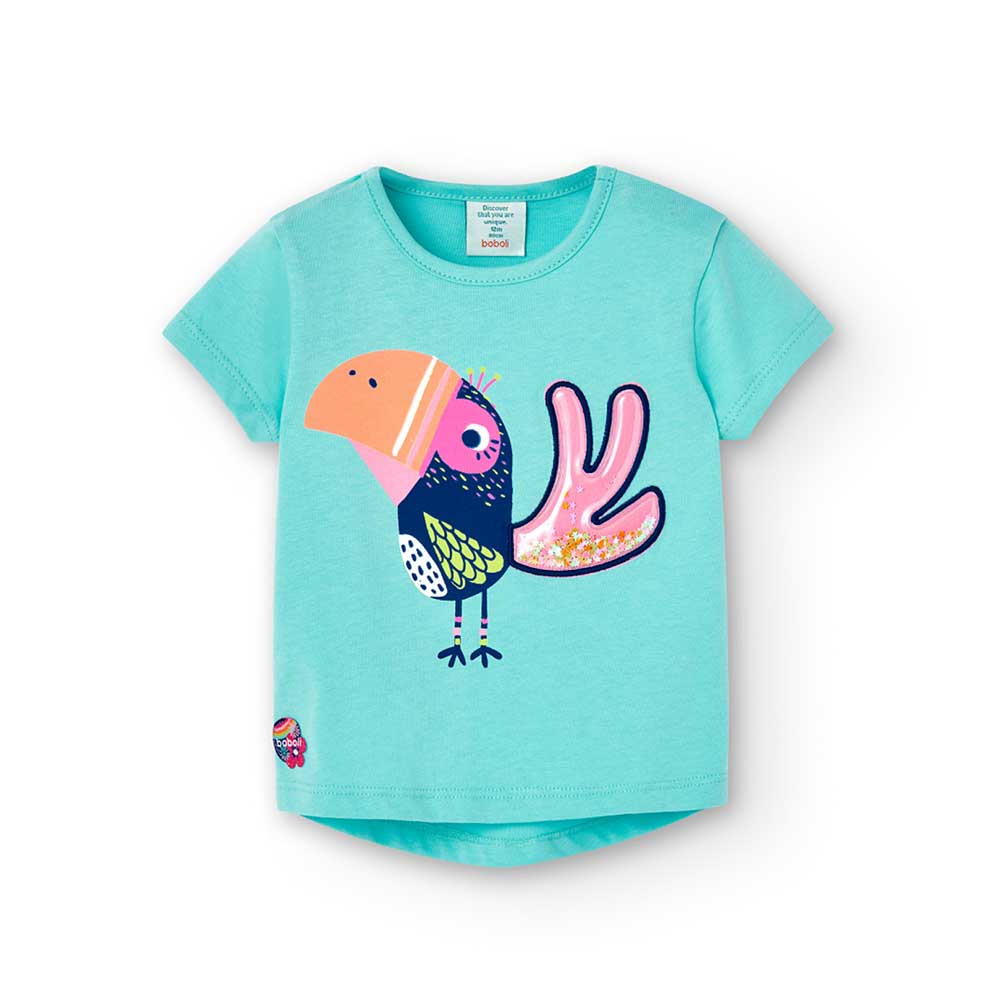 
T-Shirt aus der Boboli-Kinderkollektion, mit kurzen Ärmeln und Druckknöpfen am Schulterriemen. P...