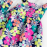 Satinblumenkleid für Neugeborene