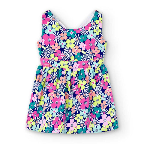 Satin Kleid mit Blumenmuster