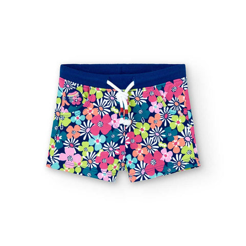 Short felpato fiori - BOBOLI - Sesso: Bambina - Colore: uni - Stagione: Primavera-Estate