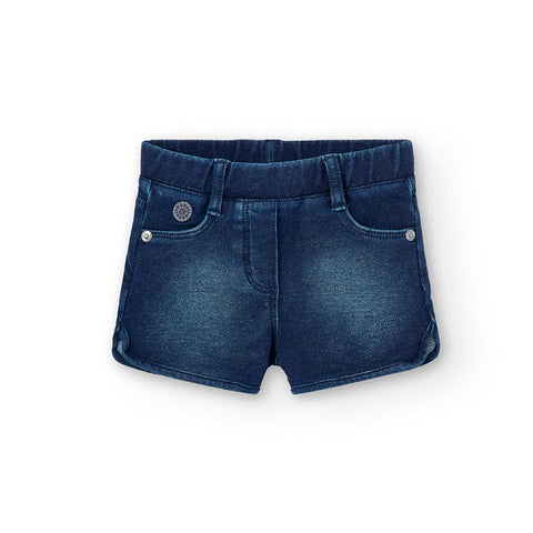 Kurzer Denim-Sweatshirt