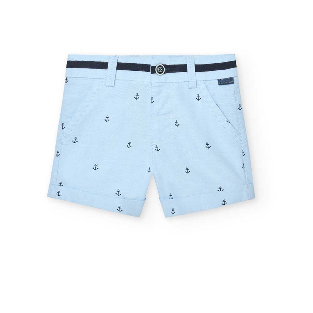 
Boboli Kinderkleidung Linie Shorts aus Leinen mit einem Muster von kleinen Ankern. Gros grein Ba...