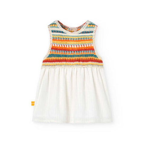 Kombiniertes Strickkleid für Babys