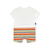 Tutina jersey bicolore per neonati