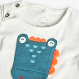 Zweifarbiger Baby-Jersey-Schlafanzug