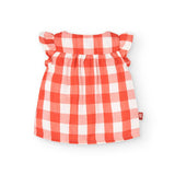 Vestito quadri - BOBOLI - Sesso: Bambina - Colore: Arancione - Stagione: Primavera-Estate