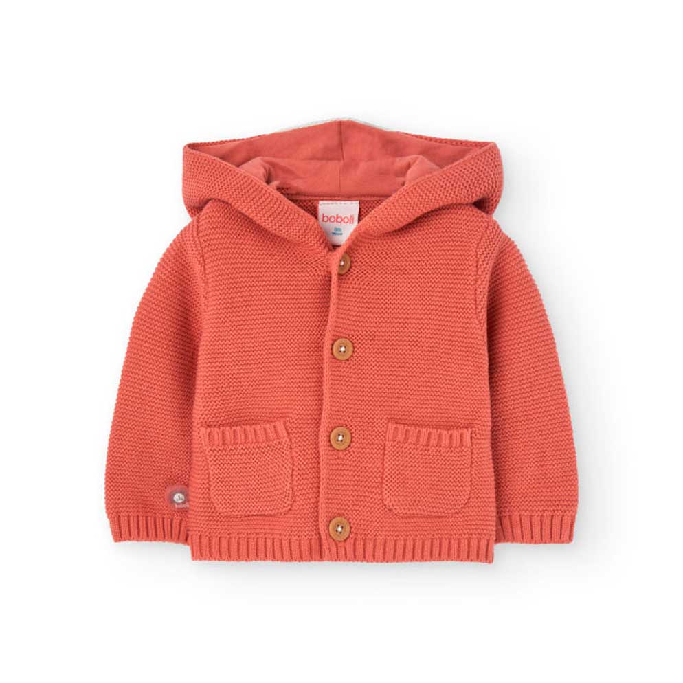 Cardigan aus der Kinderbekleidungslinie Boboli, mit kleinen Taschen vorne und Knöpfen aus Holz. K...