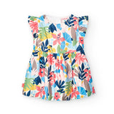 Vestito satin fiori - BOBOLI - Sesso: Bambina - Colore: uni - Stagione: Primavera-Estate