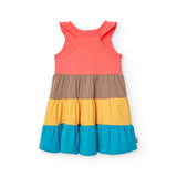 Vestito jersey con fronzoli - BOBOLI - Sesso: Bambina - Colore: uni - Stagione: Primavera-Estate