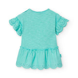 Vestito jersey combinato - BOBOLI - Sesso: Bambina - Colore: Azzurro - Stagione: Primavera-Estate