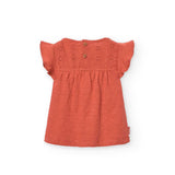 Maglietta jersey combinata - BOBOLI - Sesso: Bambina - Colore: Arancione - Stagione: Primavera-Estate