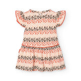 Printed jersey dress for girl