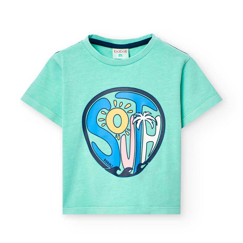 T-Shirt aus der Kinderbekleidungslinie Boboli, mit erhabener Vorderseitenbedruckung.

Zusammenset...
