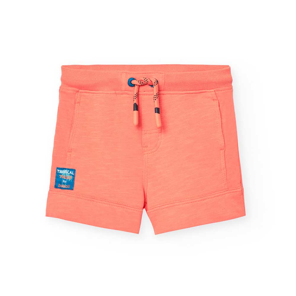 Soft Bermuda shorts from the Boboli Children's Clothing Line, with solid color and drawstrings at...