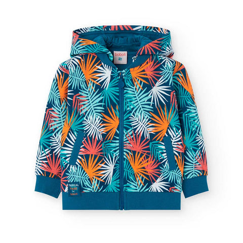 Giacca felpata stampato - BOBOLI - Colore: Azzurro - Stagione: Primavera-Estate