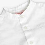 Camicia lino manica corta - BOBOLI - Colore: Bianco - Stagione: Primavera-Estate