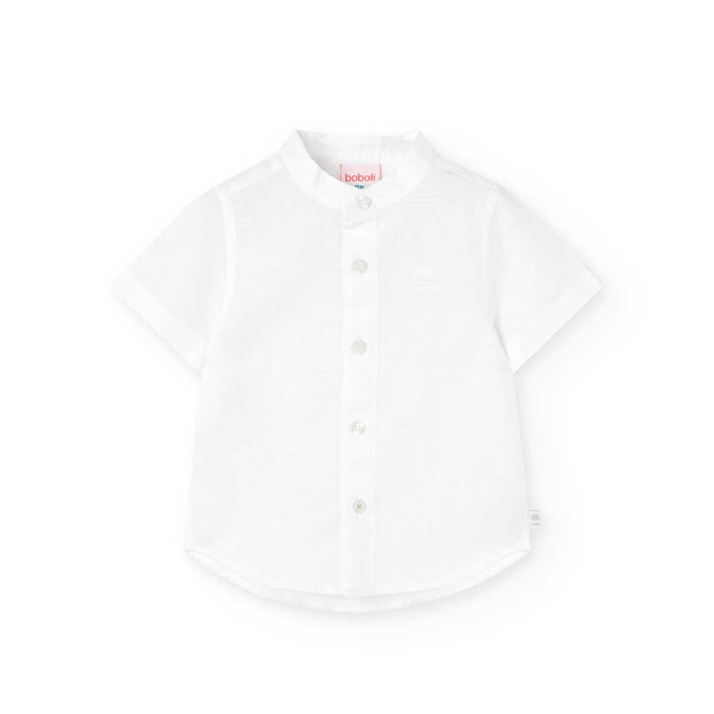 Leinenhemd aus der Boboli Kinderbekleidungslinie, kurzärmelig mit Mandarinenkragen.

Zusammensetz...