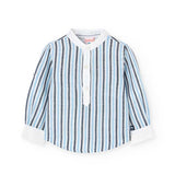 Camicia lino a righe per neonati