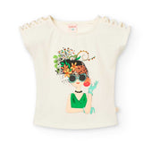 Elastisches Jersey-T-Shirt für Mädchen
