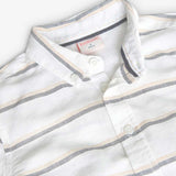 Camicia lino a righe per ragazzo
