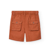 Bermuda lino - BOBOLI - Colore: Arancione - Stagione: Primavera-Estate