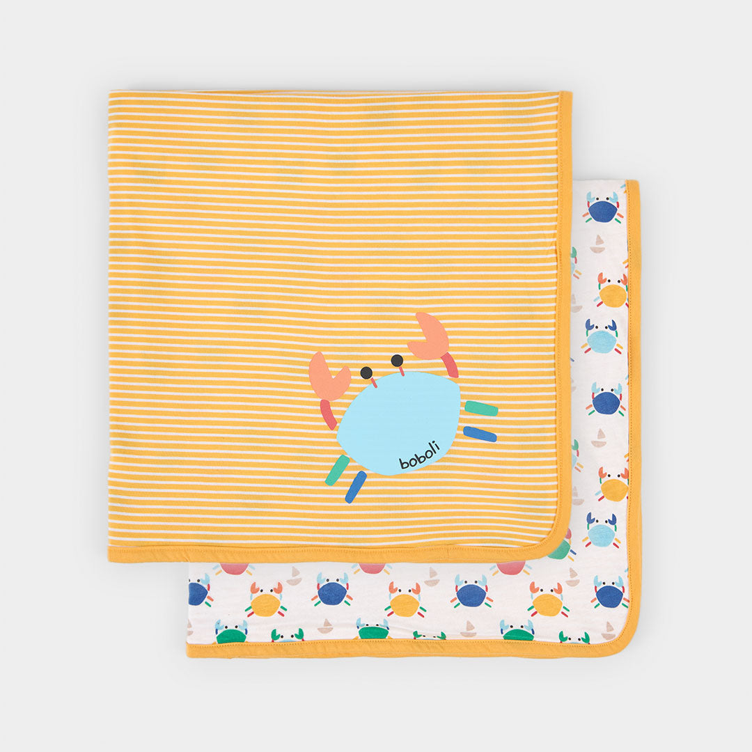 Copertina della Linea Abbigliamento Bambino Boboli, leggera e double face, con fantasia a righe s...