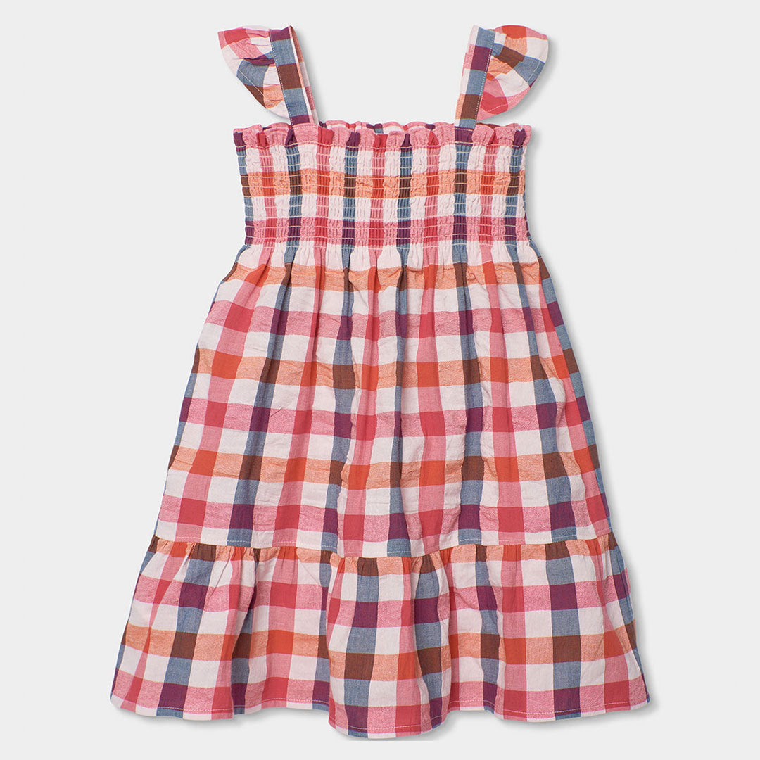 Trägerkleid der Kinderbekleidungslinie Boboli, im Trägerdesign, Karo-Motiv in zarten Farben und e...
