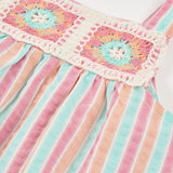 Gestreiftes Popeline-Kleid