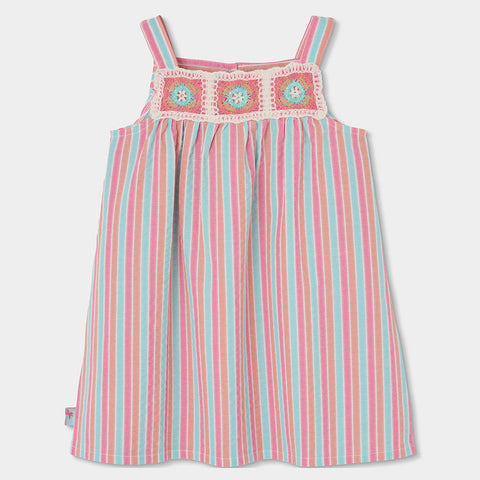 Gestreiftes Popeline-Kleid