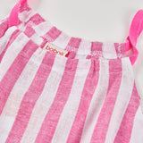 Gestreiftes Leinenkleid