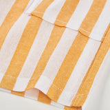 Bermuda lino a righe - BOBOLI - Sesso: Bambina - Colore: Giallo - Stagione: Primavera-Estate