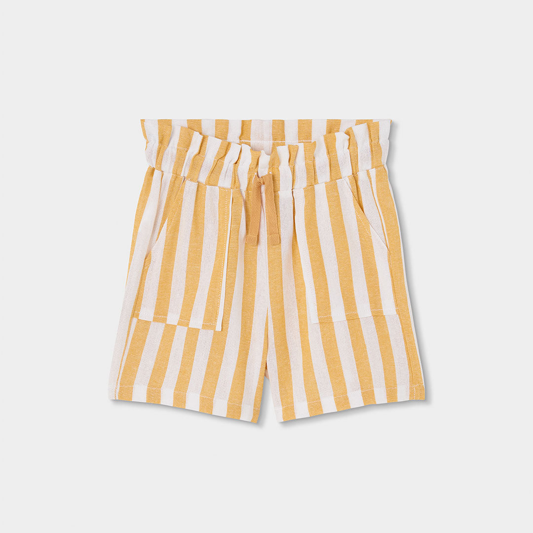 Bermudas in Leinenmischung aus der Kinderkleidungs-Linie Boboli, mit Streifenmuster, elastischem ...