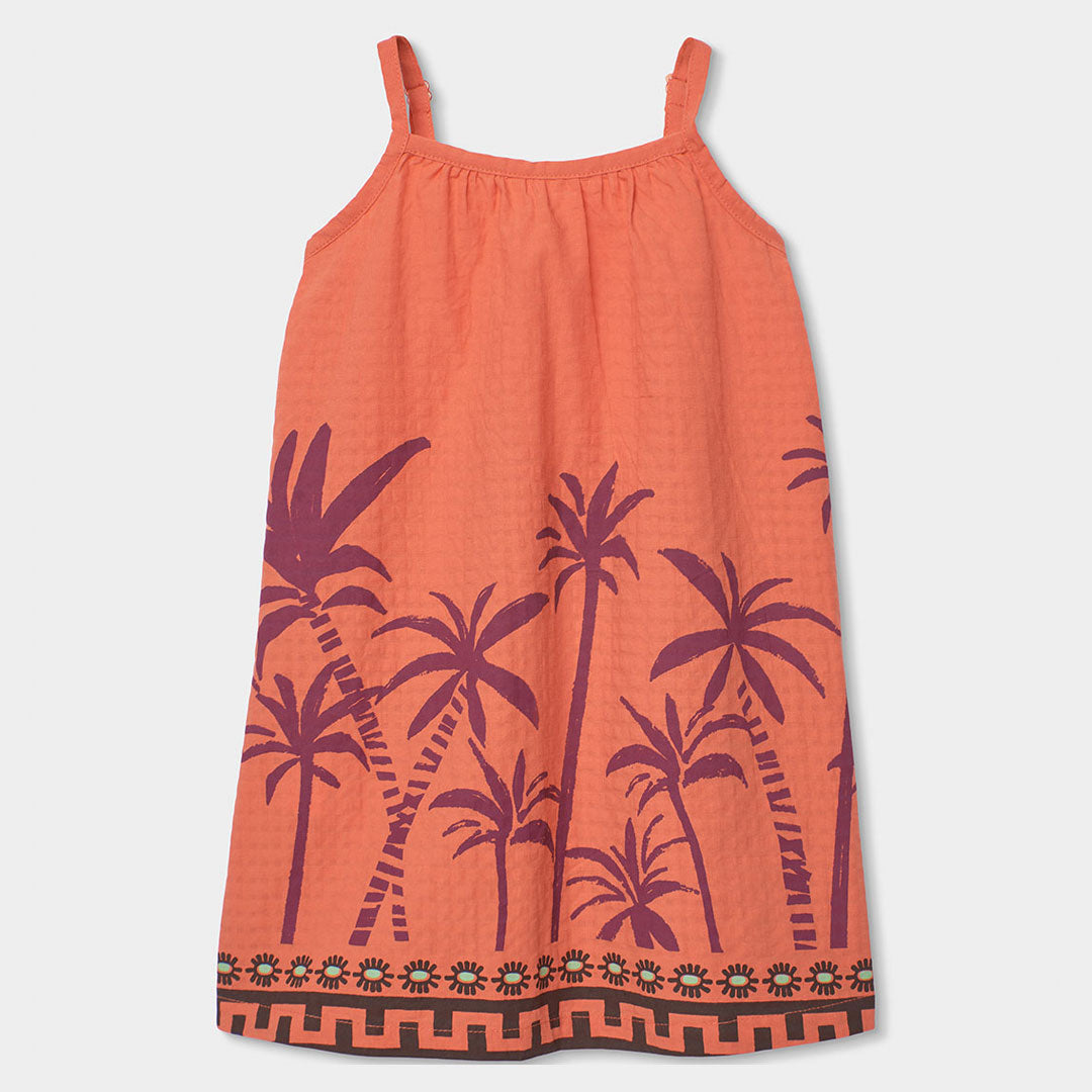 Sonnenkleid aus der Kinderbekleidungs-Kollektion von Boboli, mit schmalen Trägern, aus Slub-Baumw...