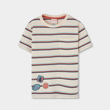 Gestreiftes Jersey-T-Shirt