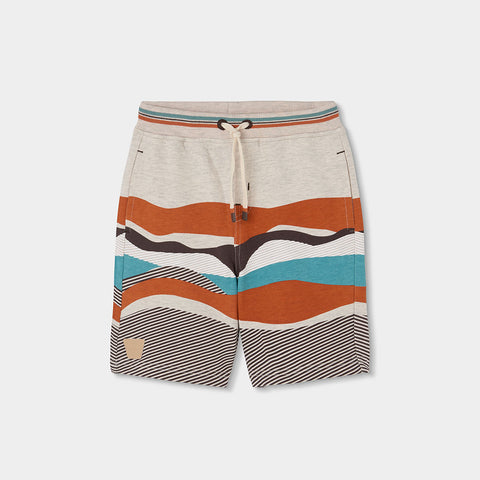 Shorts aus Sweatstoff mit Flammen-Design