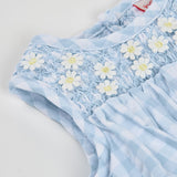Vestito popeline quadri - BOBOLI - Sesso: Bambina - Colore: Celeste - Stagione: Primavera-Estate