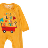 Tutina ciniglia ricamo - BOBOLI - Colore: uni - Stagione: Autunno-Inverno